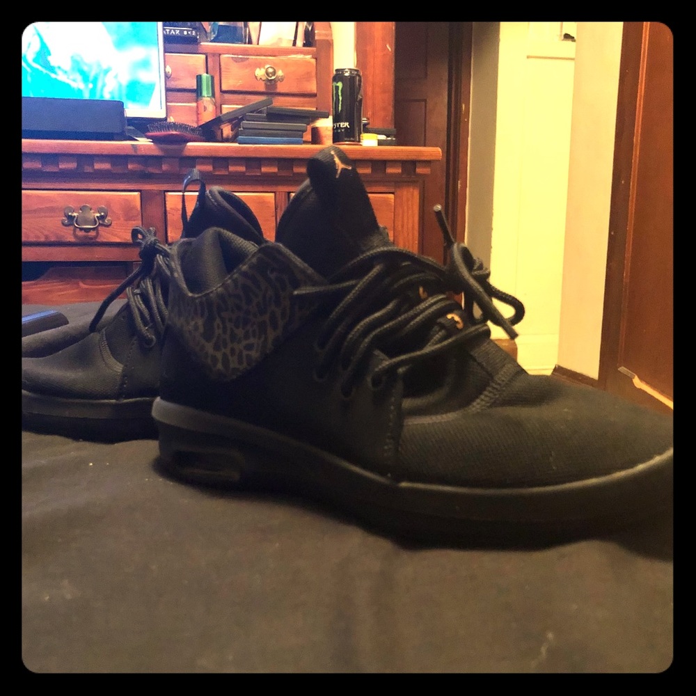 Black and leopard women’s Jordan’s